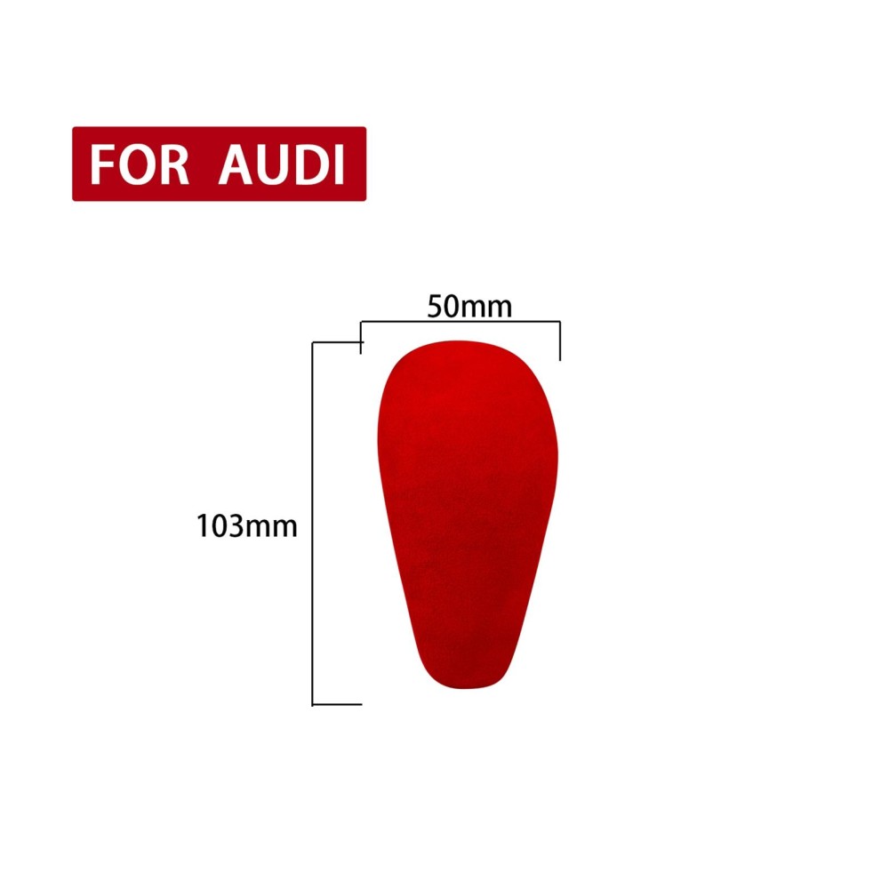 Car Suede Shift Knob Handle Cover for Audi A6 / S6 / A7(2015-2018) , Suitable for Left Driving(Wine Red)