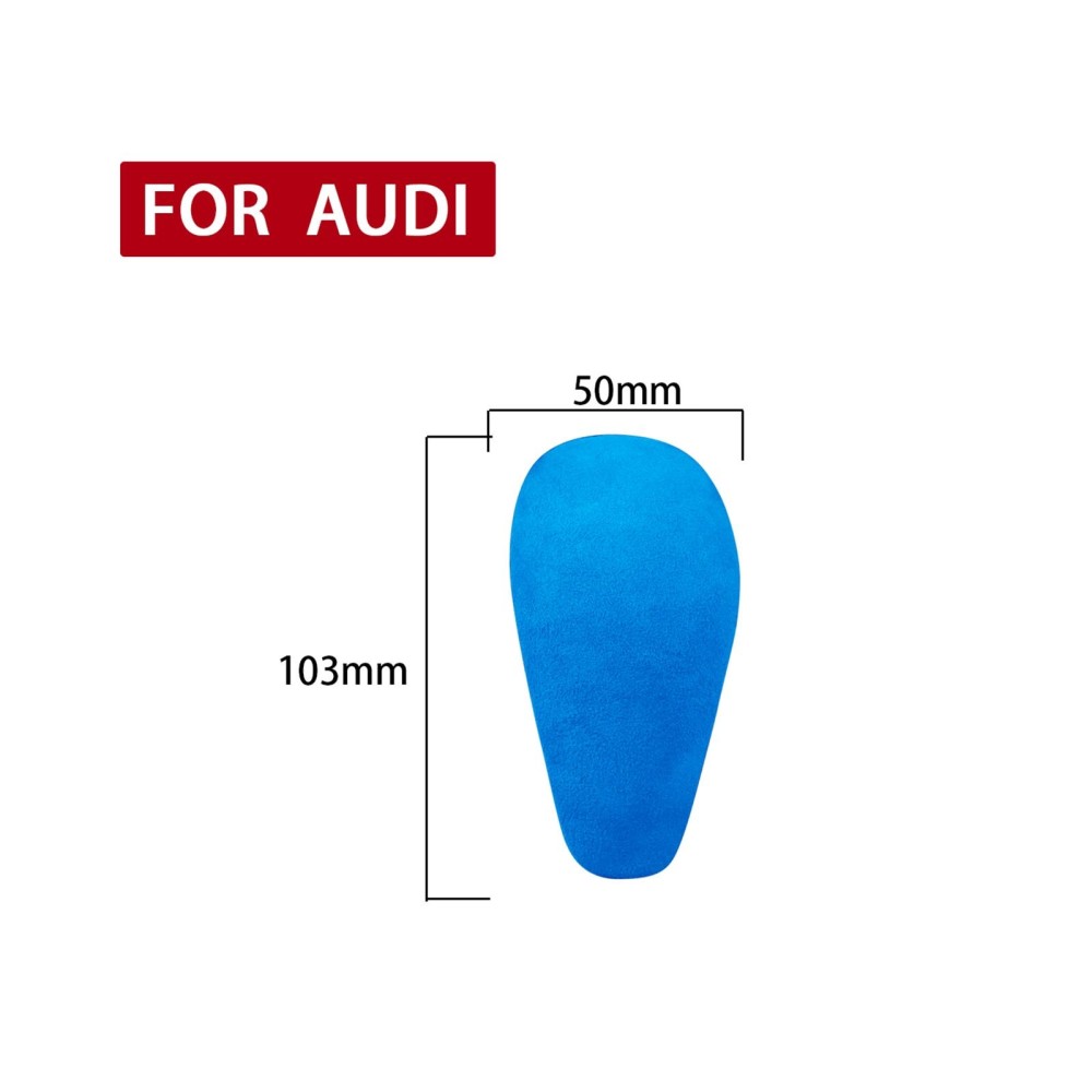 Car Suede Shift Knob Handle Cover for Audi A6 / S6 / A7(2015-2018) , Suitable for Left Driving(Sky Blue)