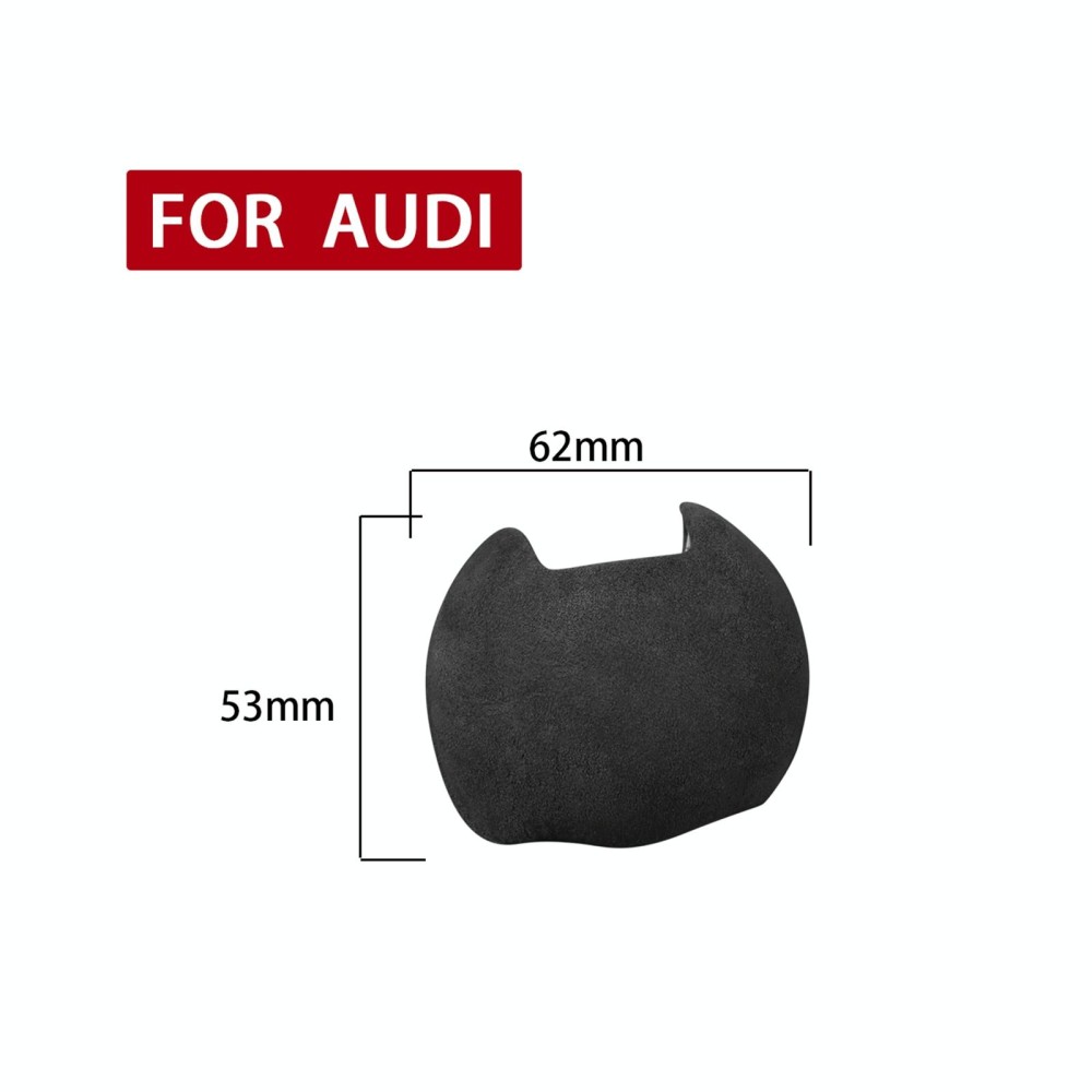Car Suede Shift Knob Handle Cover for Audi A3(2014+) / Q2(2018+) / S3(2014+) / TT(2015+) , Suitable for Left Driving(Black Grey)