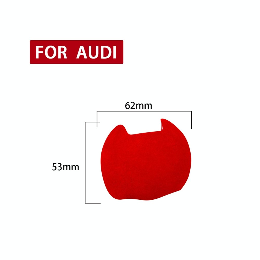 Car Suede Shift Knob Handle Cover for Audi A3(2014+) / Q2(2018+) / S3(2014+) / TT(2015+) , Suitable for Left Driving(Wine Red)