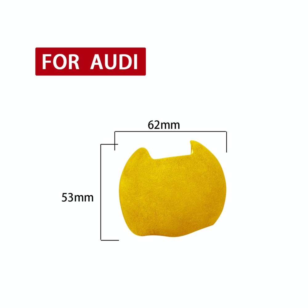 Car Suede Shift Knob Handle Cover for Audi A3(2014+) / Q2(2018+) / S3(2014+) / TT(2015+) , Suitable for Left Driving(Yellow)
