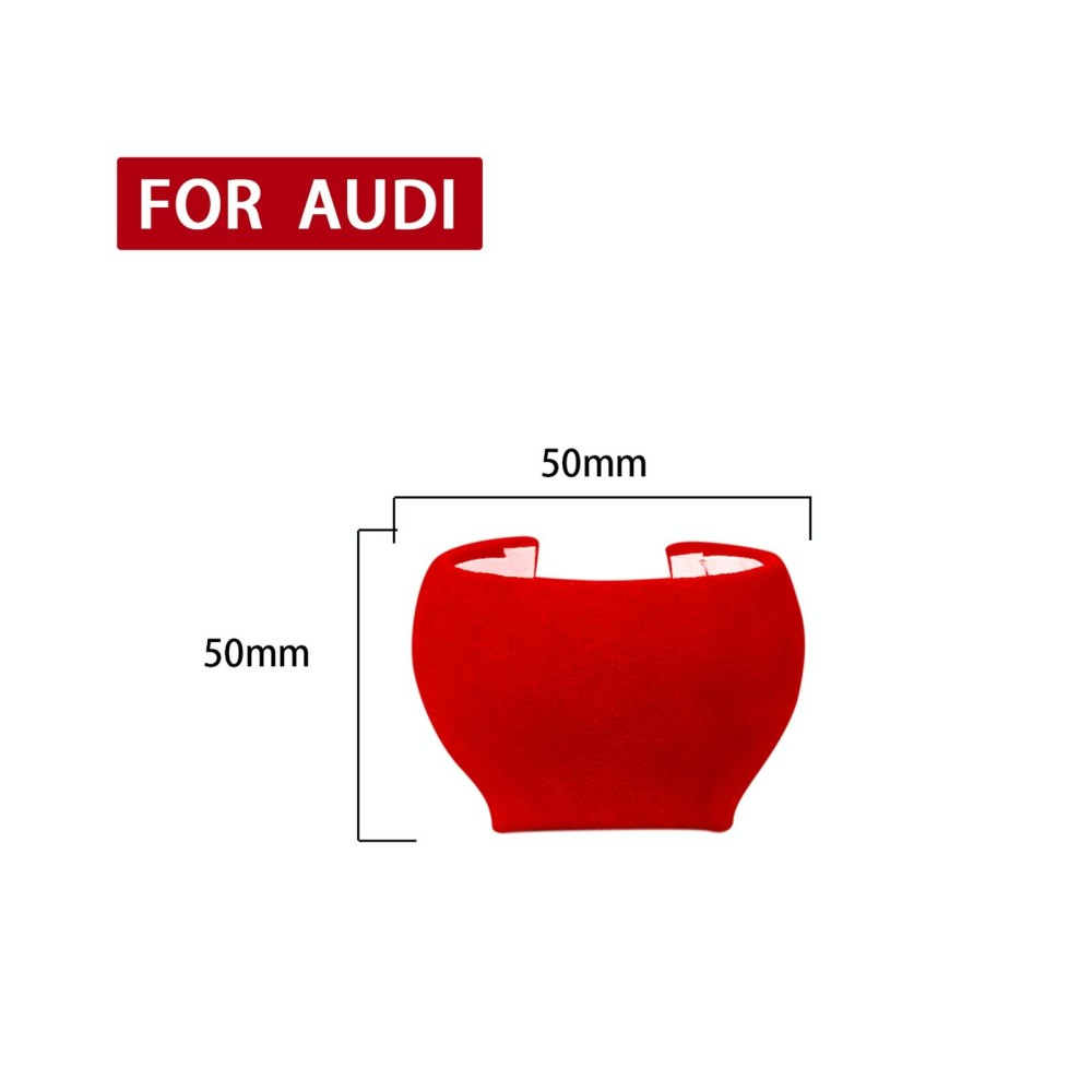 Car Suede Shift Knob Handle Cover for Audi A3(2010-2013) / Q3(2013-2018) / TTRS(2013-2020)  , Suitable for Left Driving(Wine Red)