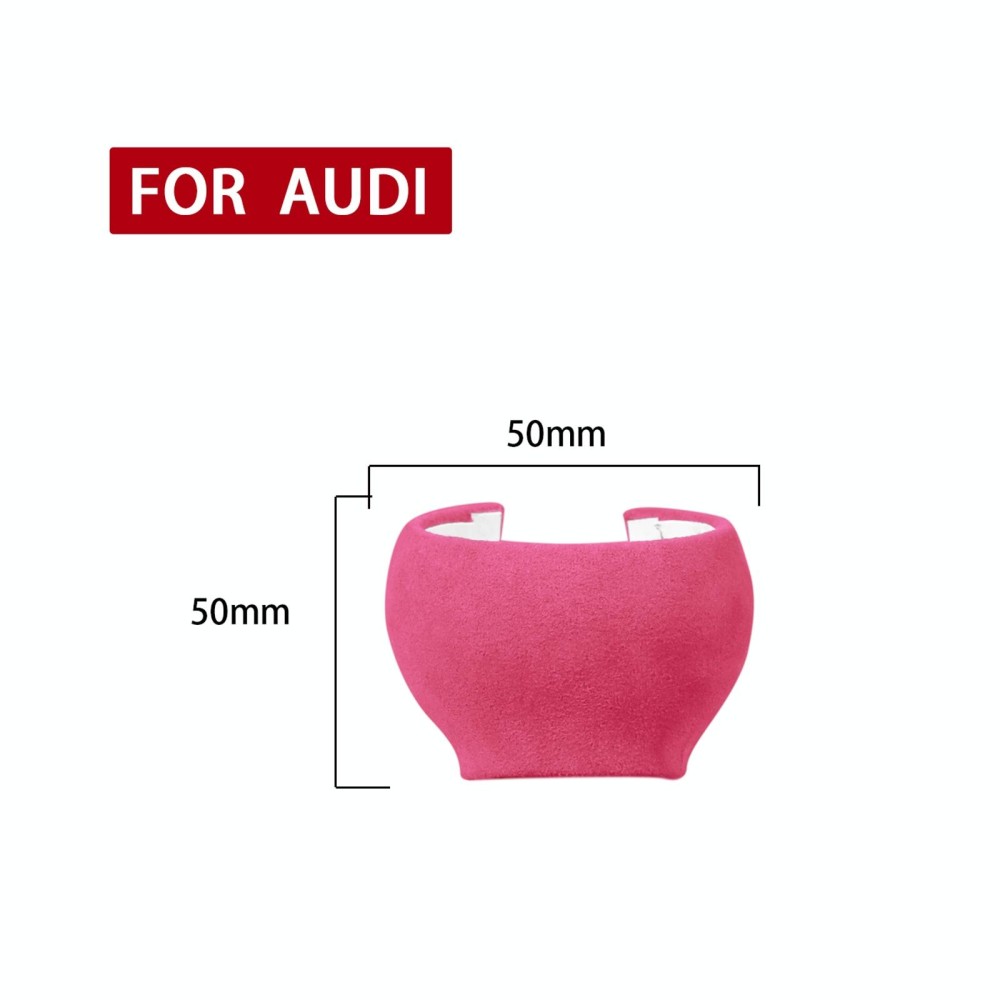 Car Suede Shift Knob Handle Cover for Audi A3(2010-2013) / Q3(2013-2018) / TTRS(2013-2020)  , Suitable for Left Driving(Pink)
