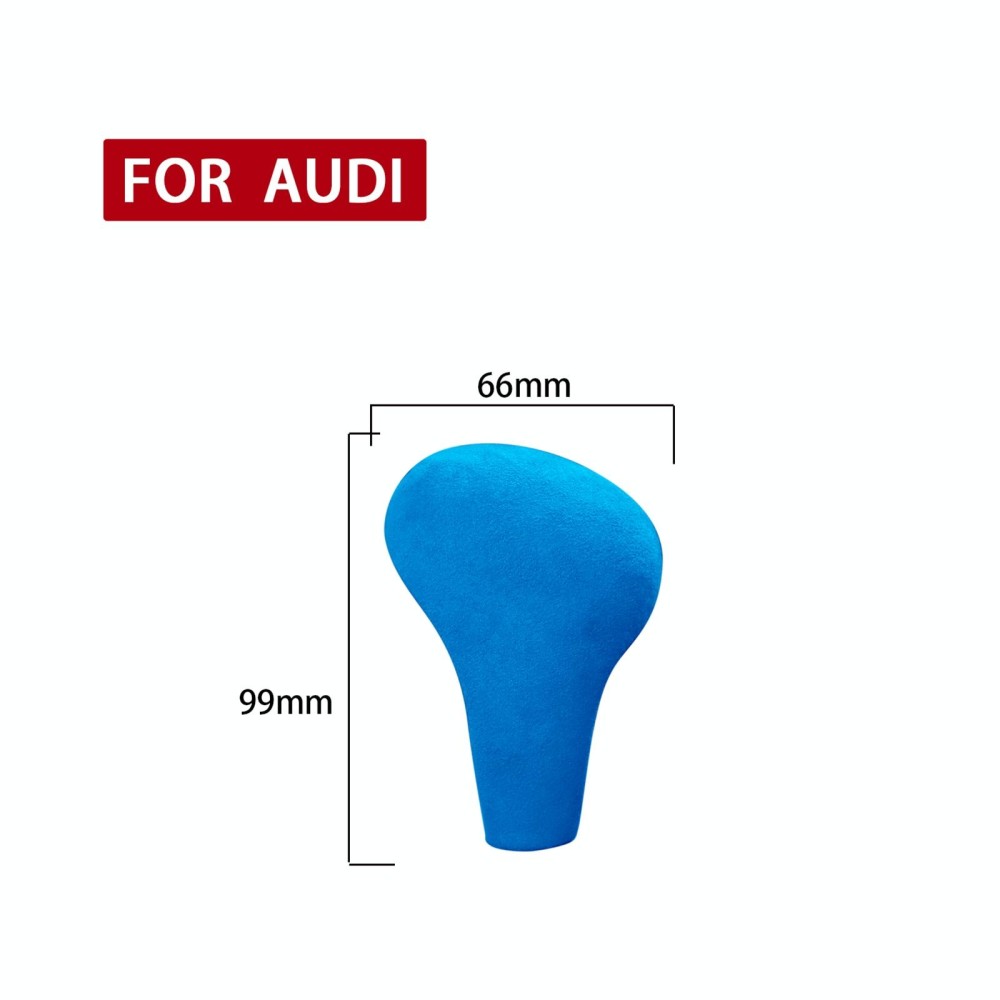 Car Suede Shift Knob Handle Cover for Audi A4(2009-2012) / A5(2008-2010) / Q5(2009-2012), Suitable for Left Driving(Sky Blue)