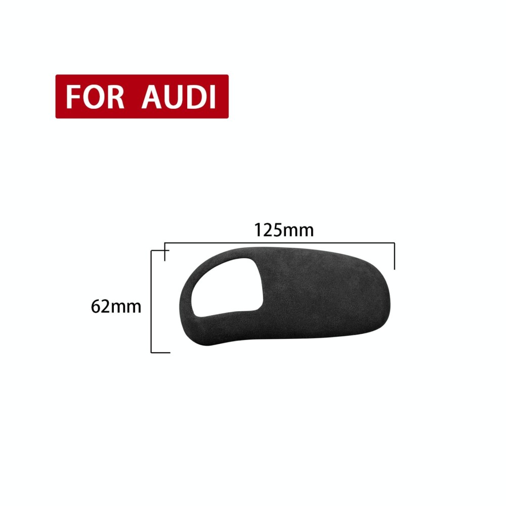 Car Suede Shift Knob Handle Cover for Audi A8(2011-2017) , Suitable for Left Driving(Black Grey)