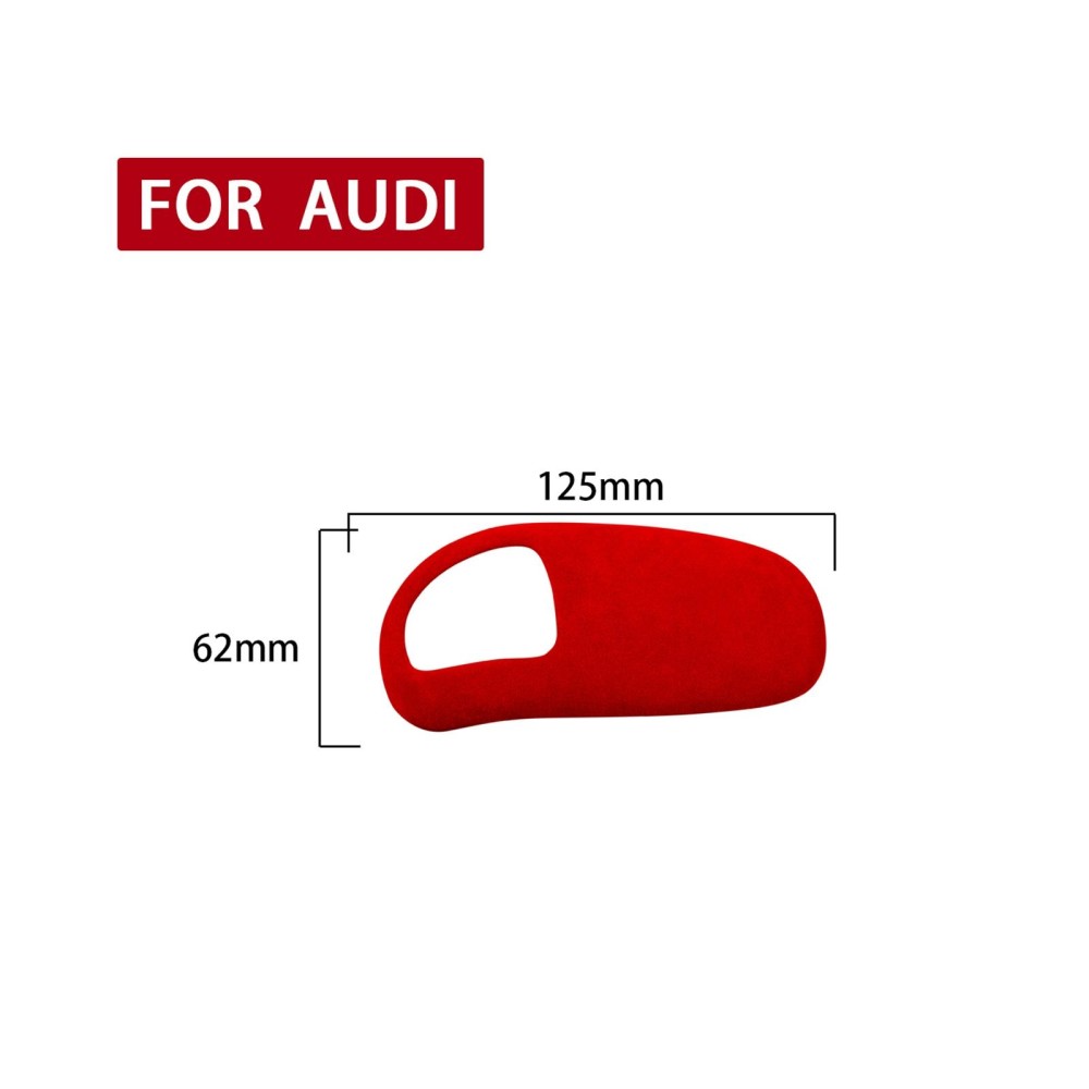 Car Suede Shift Knob Handle Cover for Audi A8(2011-2017) , Suitable for Left Driving(Wine Red)