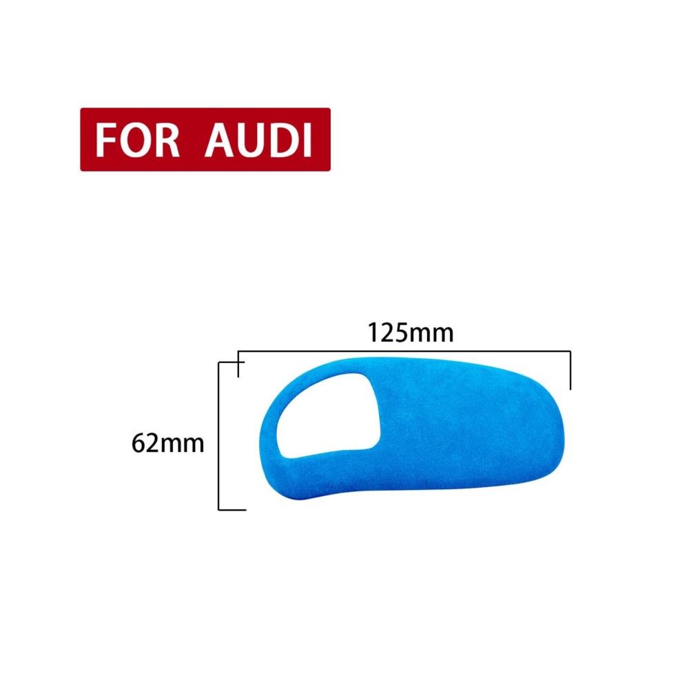 Car Suede Shift Knob Handle Cover for Audi A8(2011-2017) , Suitable for Left Driving(Sky Blue)