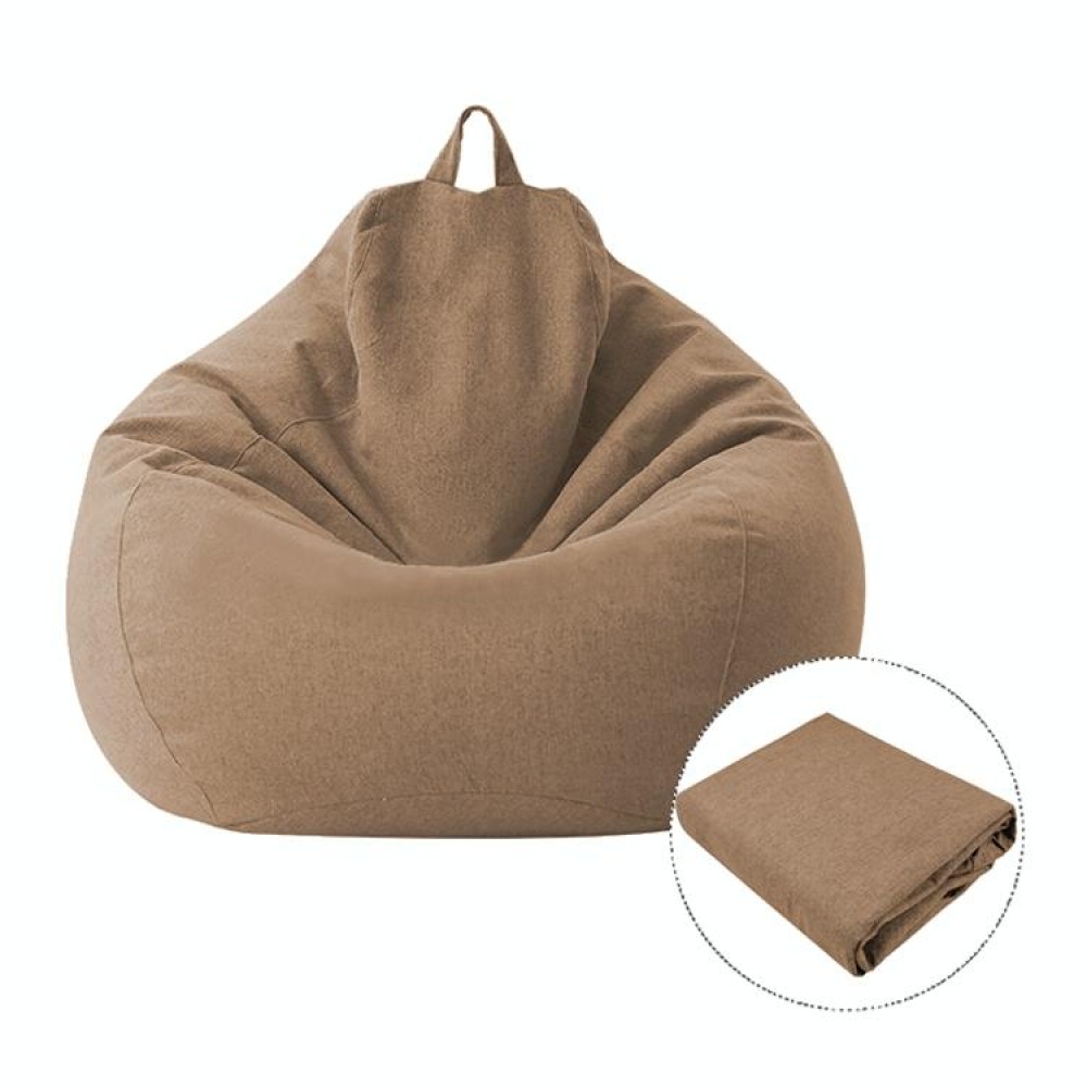 Lazy Sofa Bean Bag Chair Fabric Cover, Size:100 x 120cm(Brown)