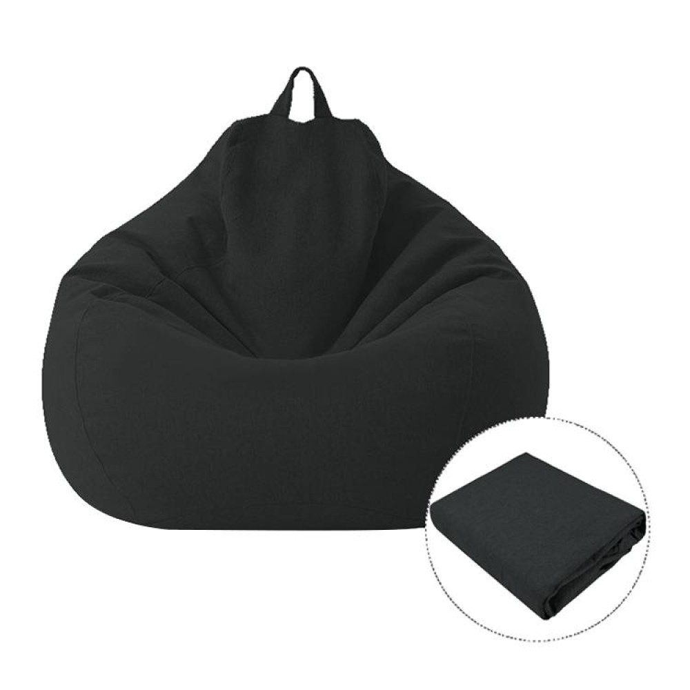 Lazy Sofa Bean Bag Chair Fabric Cover, Size:100 x 120cm(Black)