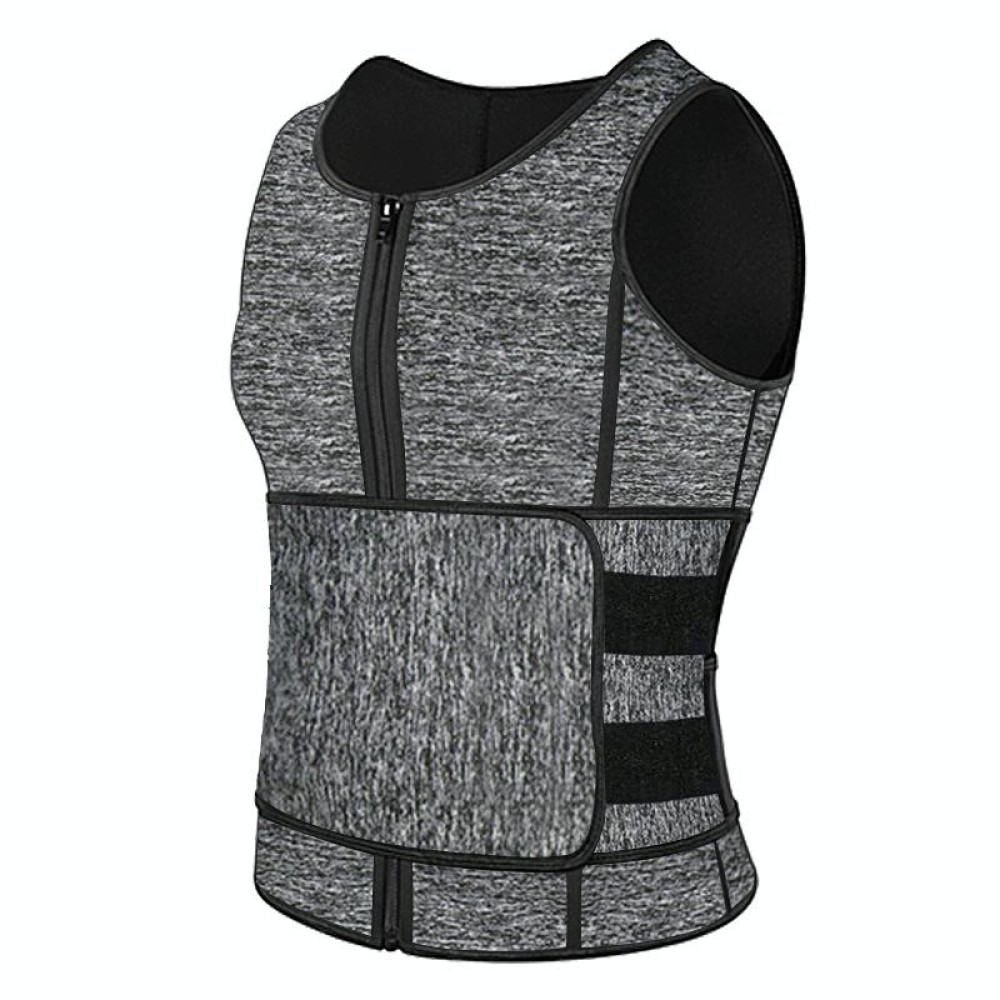 Neoprene Men Sport Body Shapers Vest Waist Body Shaping Corset, Size:S(Grey)