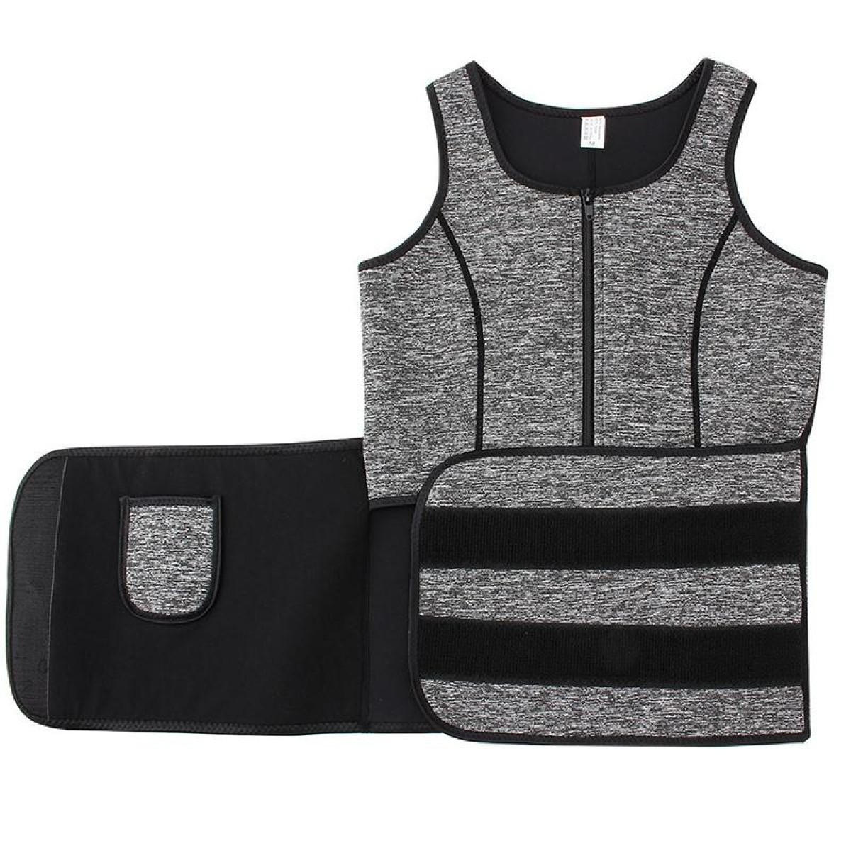 Neoprene Men Sport Body Shapers Vest Waist Body Shaping Corset, Size:L(Grey)