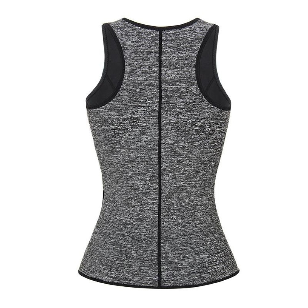 Neoprene Men Sport Body Shapers Vest Waist Body Shaping Corset, Size:XXL(Grey)