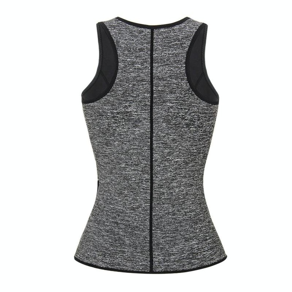 Neoprene Men Sport Body Shapers Vest Waist Body Shaping Corset, Size:XXXL(Grey)