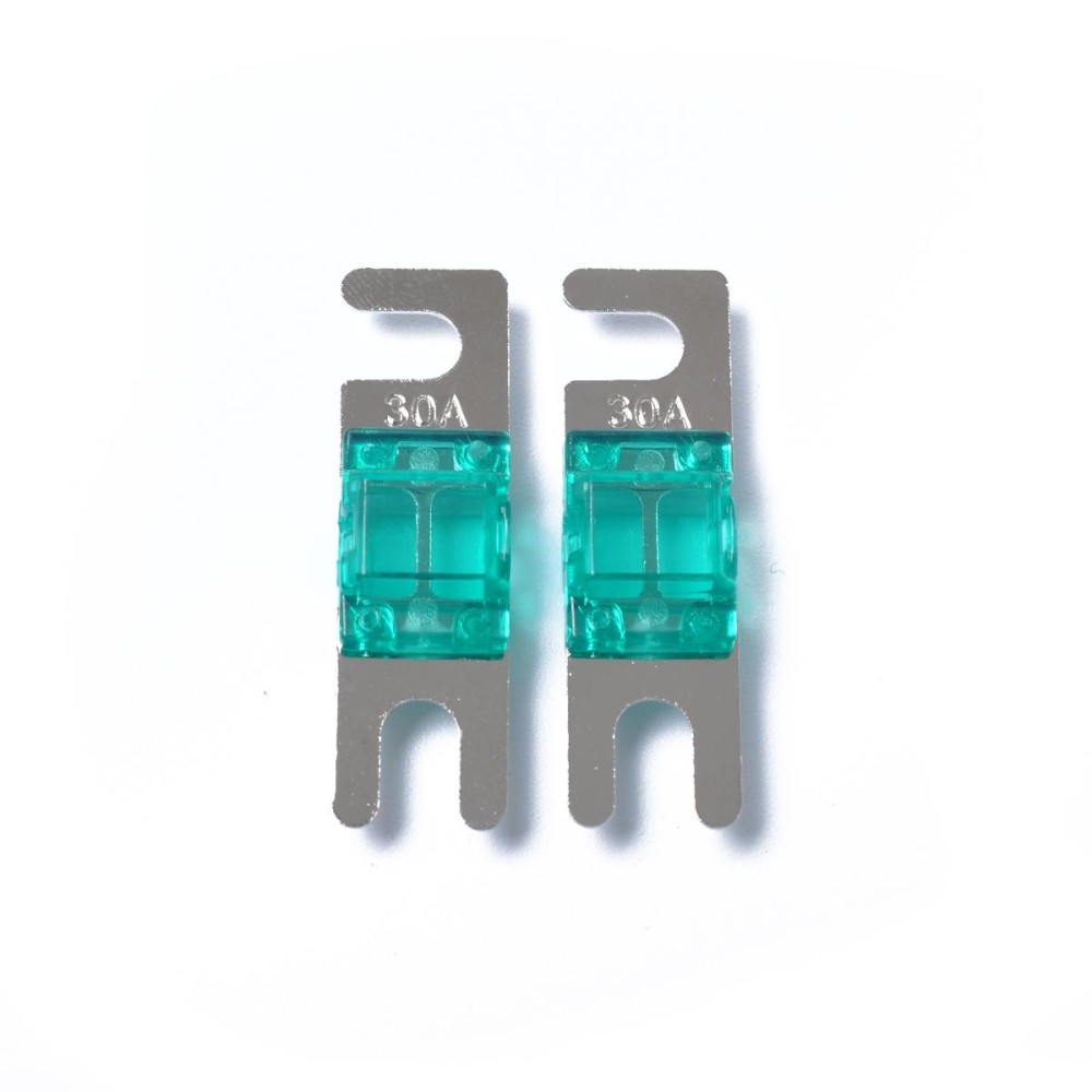 A0301 Green 5 PCS Car Audio AFS Mini ANL 30A Fuse Nicked Plated