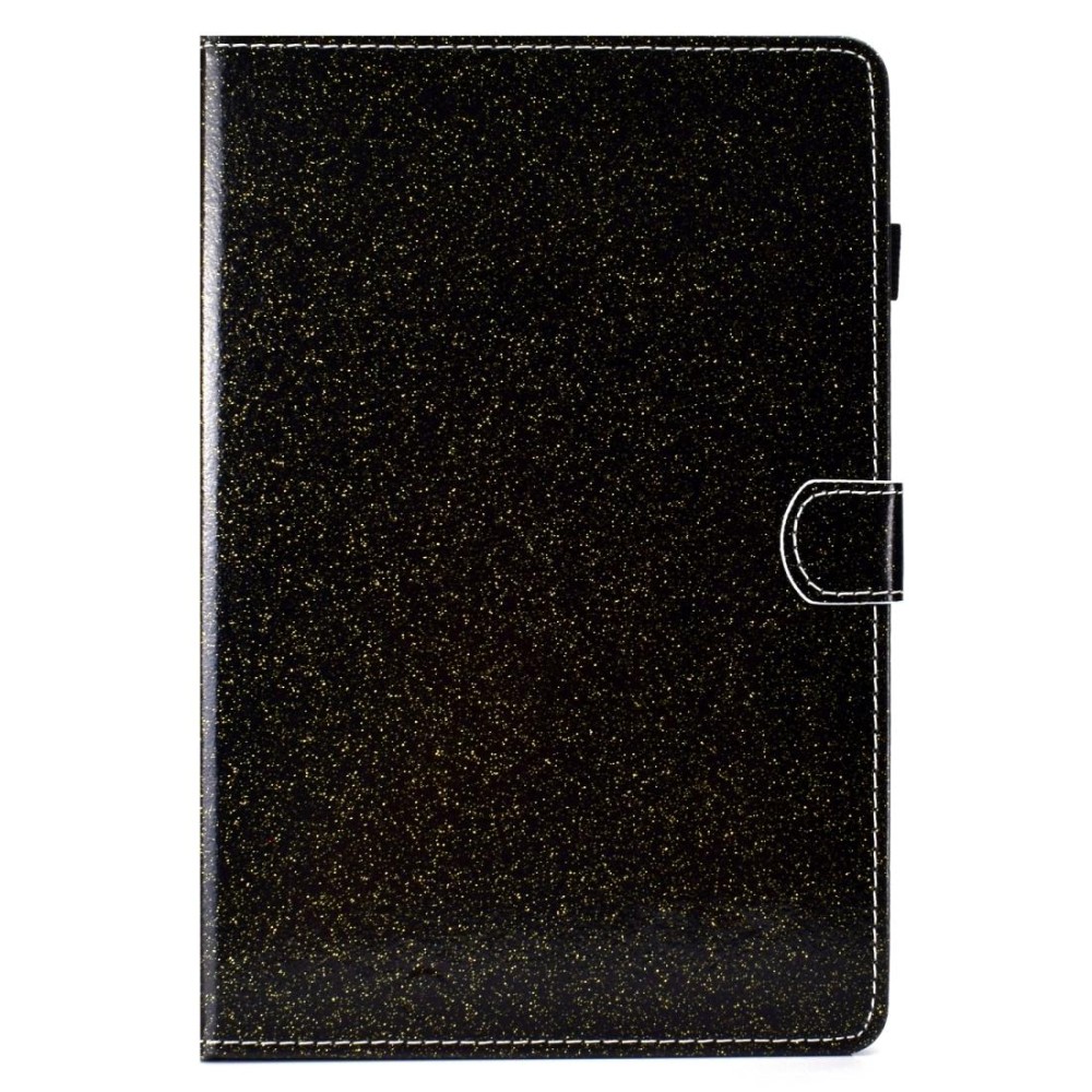 For Galaxy Tab S4 10.5 T830 Varnish Glitter Powder Horizontal Flip Leather Case with Holder & Card Slot(Black)