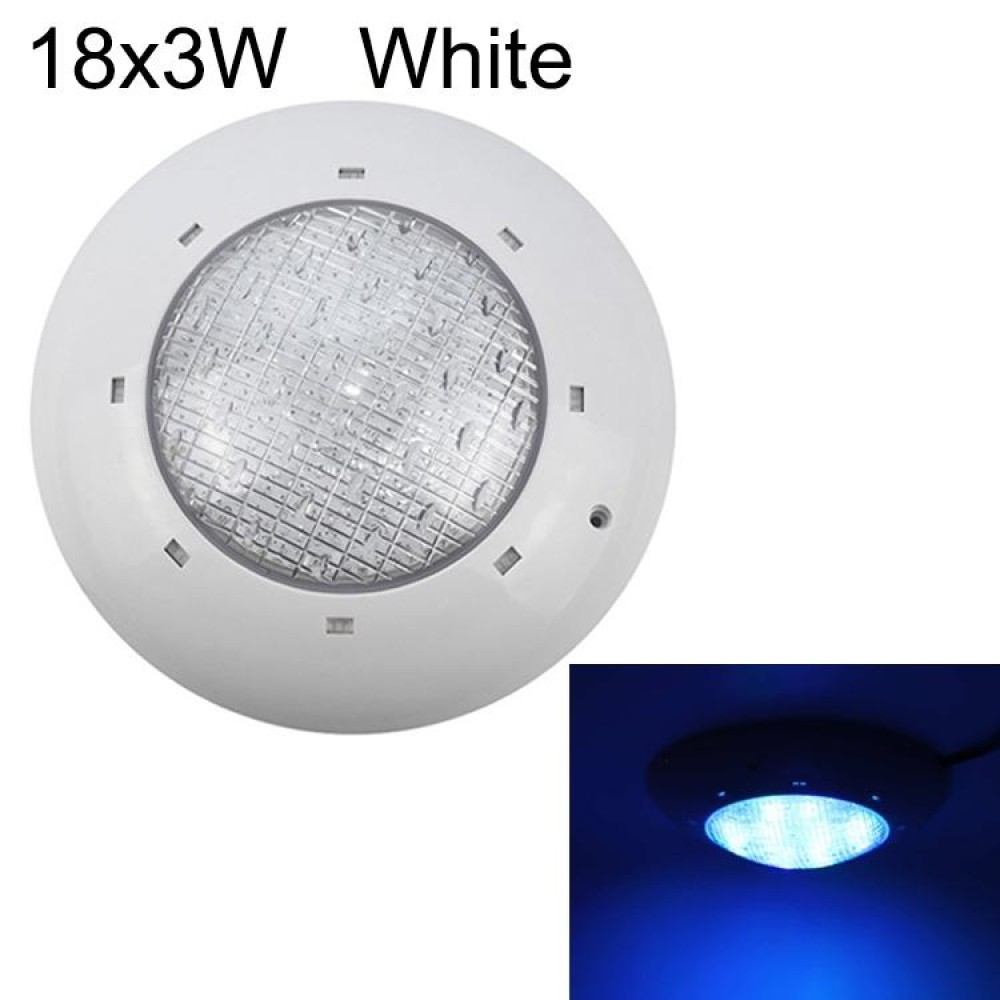 18x3W ABS Plastic Swimming Pool Wall Lamp Underwater Light(White)