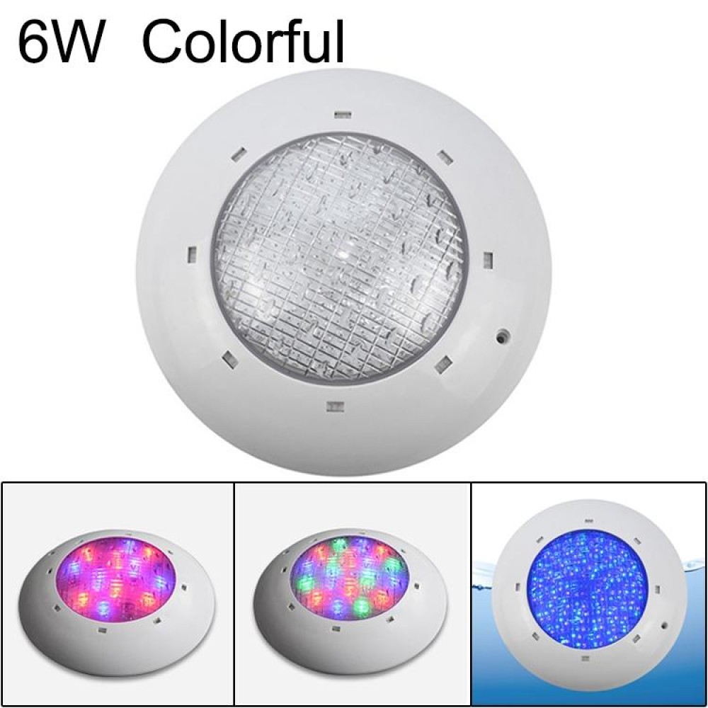 6W ABS Plastic Swimming Pool  Wall Lamp Underwater Light(Colorful)