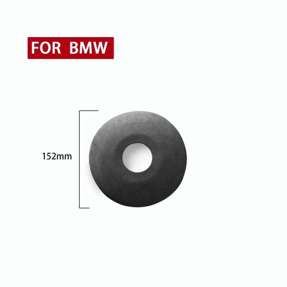 Car Suede Wrap Steering Wheel Decorative Cover for BMW M3 E46 2003-2012 / 3 Series, Left and Right Drive Universal(Black Grey)