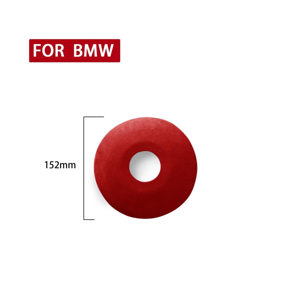 Car Suede Wrap Steering Wheel Decorative Cover for BMW M3 E46 2003-2012 / 3 Series, Left and Right Drive Universal(Wine Red)