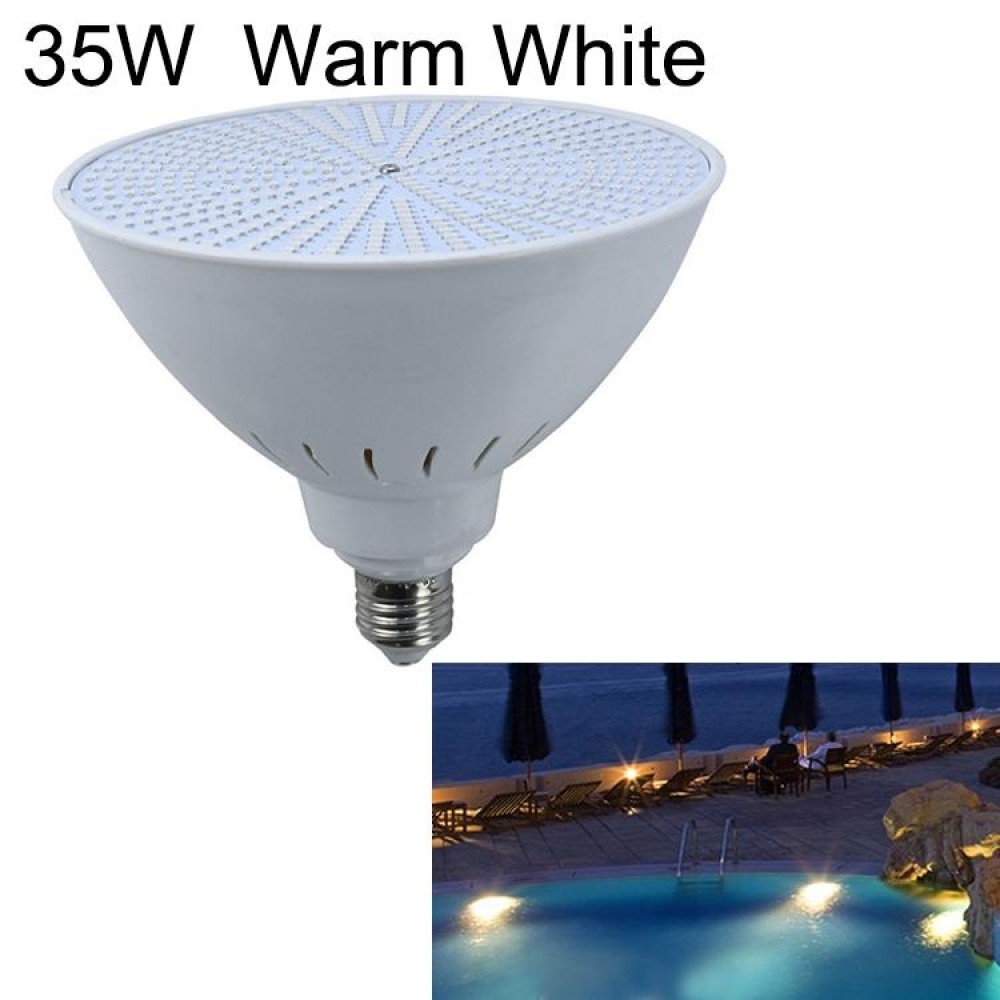 ABS Plastic LED Pool Bulb Underwater Light, Light Color:Warm White Light(35W)