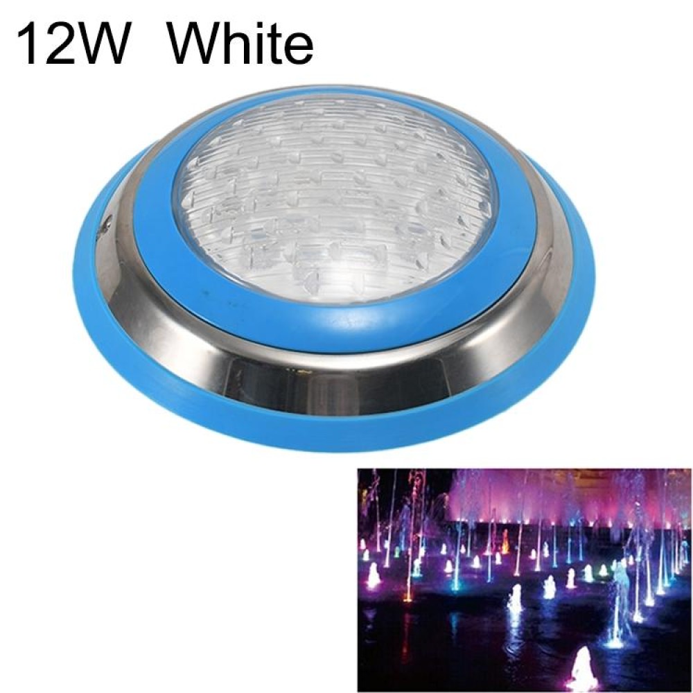12W LED Stainless Steel Wall-mounted Pool Light Landscape Underwater Light(White Light)
