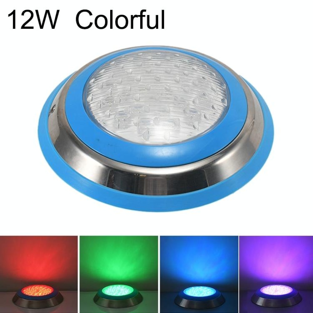 12W LED Stainless Steel Wall-mounted Pool Light Landscape Underwater Light(Colorful Light)