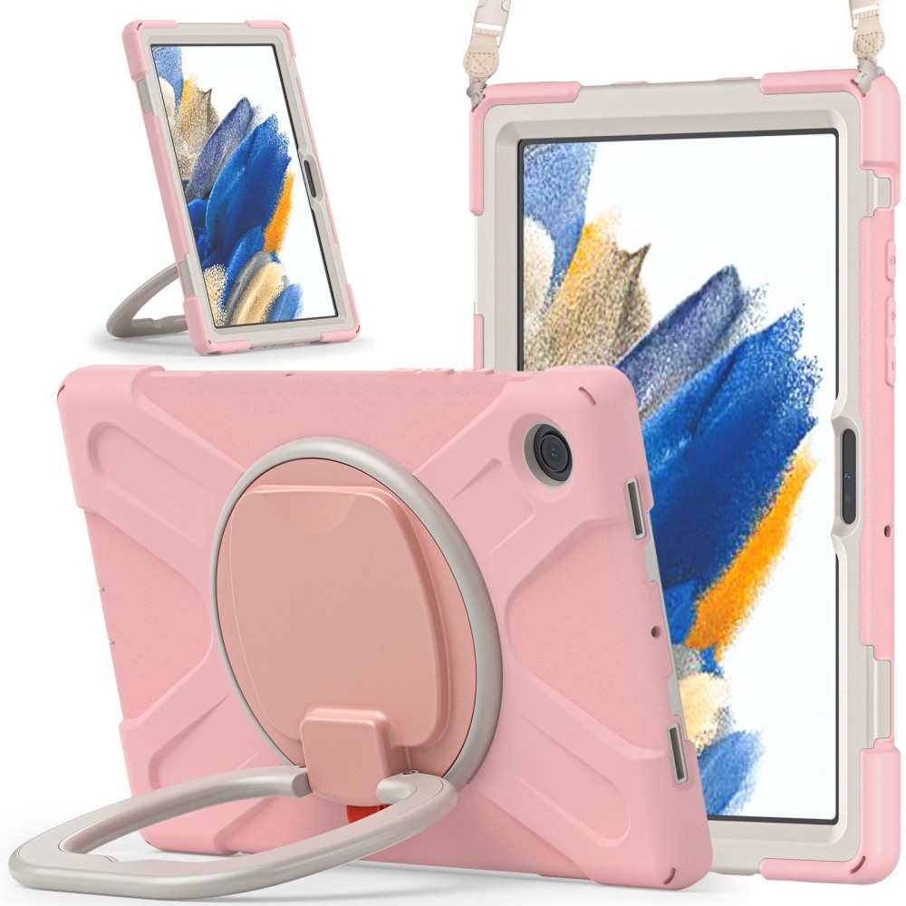 For Samsung Galaxy Tab A8 10.5 2021 Silicone + PC Tablet Case(Rose Gold)