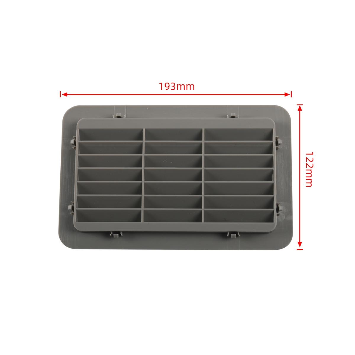 A6787 193x122mm Snap-on RV / Bus Oblique Louver Outlet Panel(Grey)