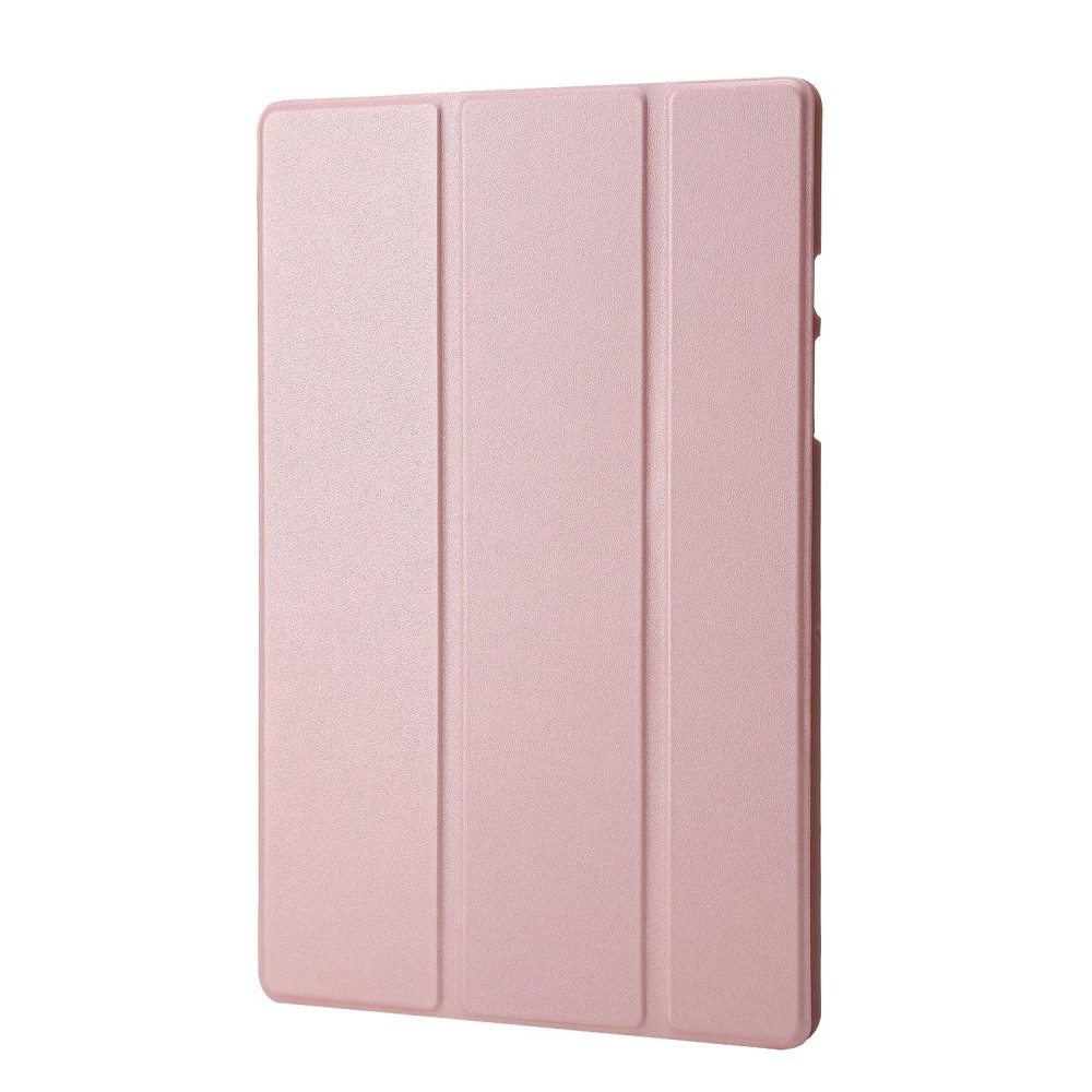 For Samsung Galaxy Tab A8 10.5 2021 TPU Three-fold Horizontal Flip Leather Case(Rose Gold)