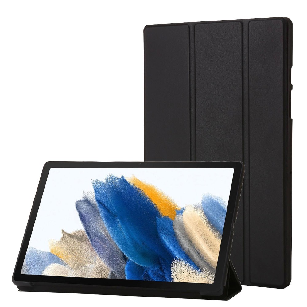 For Samsung Galaxy Tab A8 10.5 2021 TPU Three-fold Horizontal Flip Leather Case(Black)