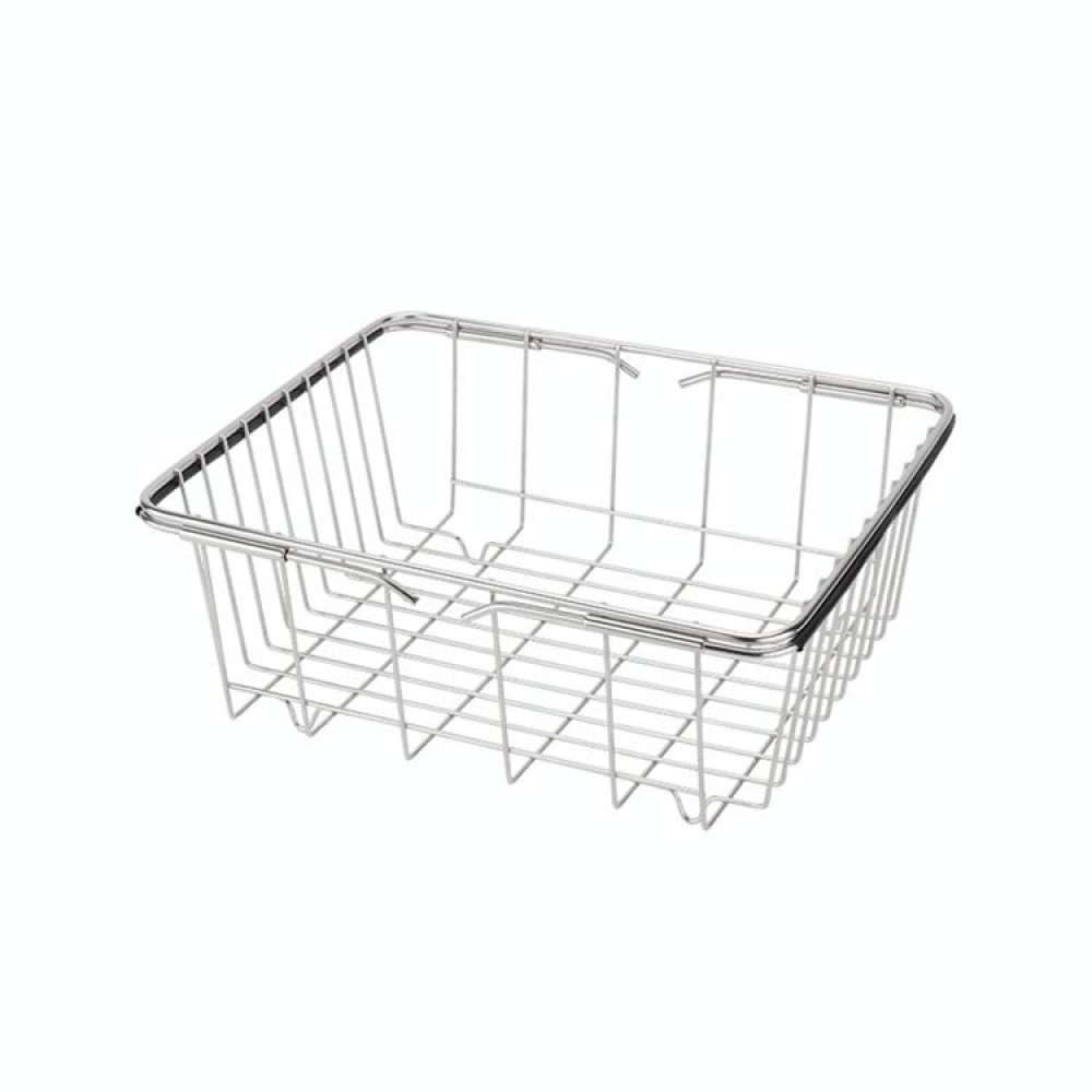 Kitchen Dish Drainer Sink Drain Basket Washing Vegetable Fruit Drying Holder Stainless Steel Adjustable Rack, Size:Ordinary Style