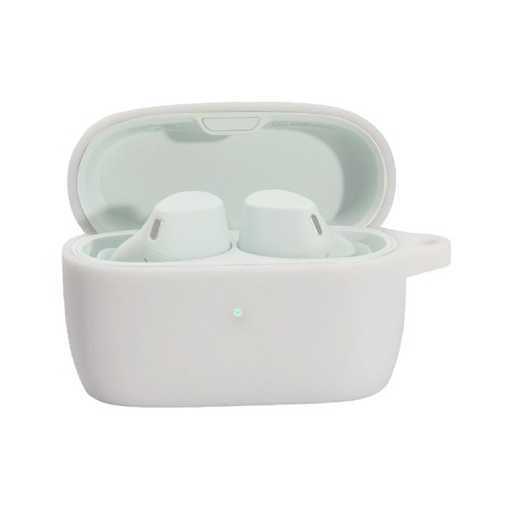 Solid Color Silicone Earphone Protective Case For Jabra Elite 4(White)