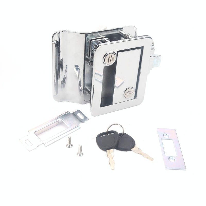 A5981-01 Chrome RV Paddle Entry Door Lock Latch