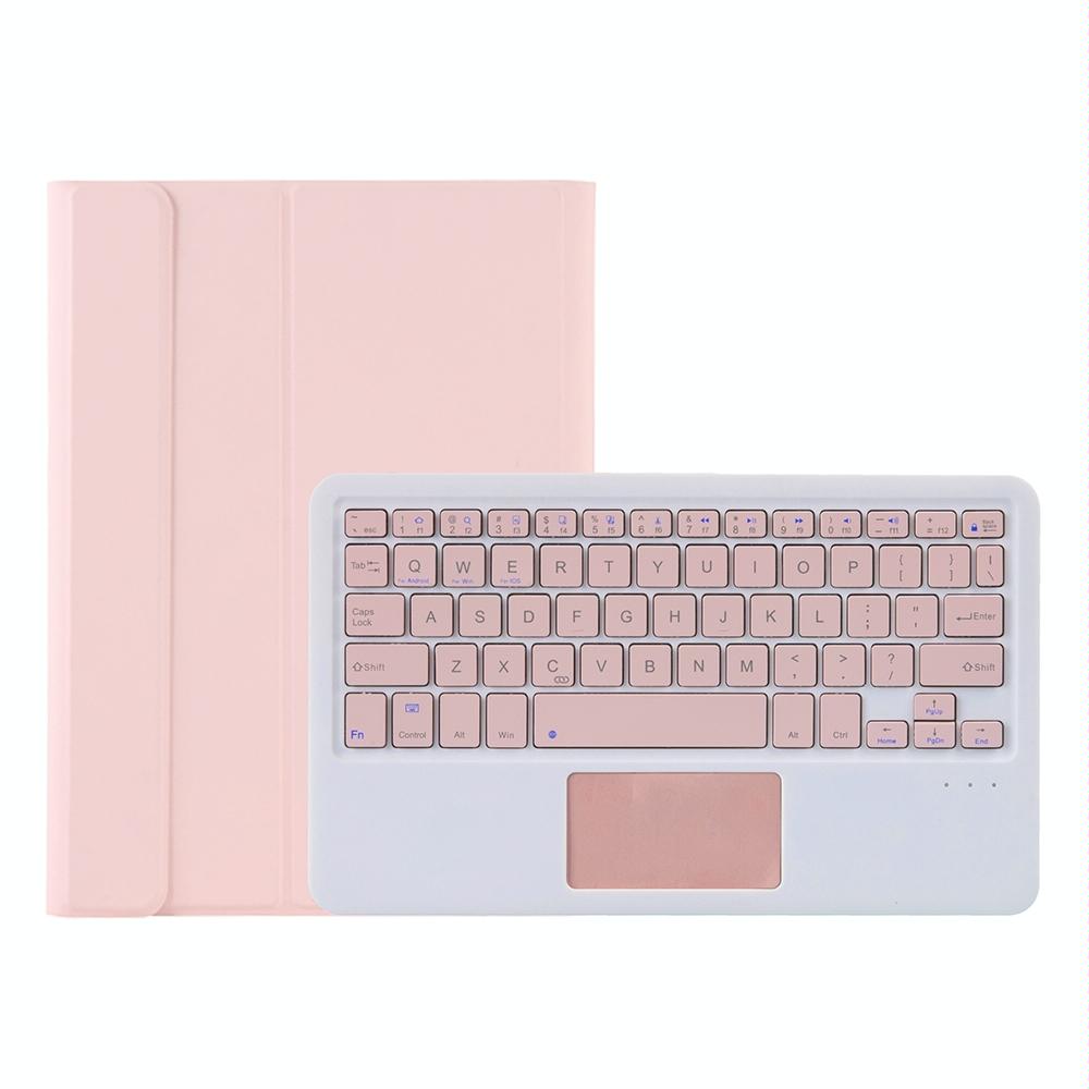 A610B-A Candy Color Bluetooth Keyboard Leather Case with Pen Slot & Touchpad For Samsung Galaxy Tab S6 Lite 10.4 inch SM-P610 / SM-P615(Pink)