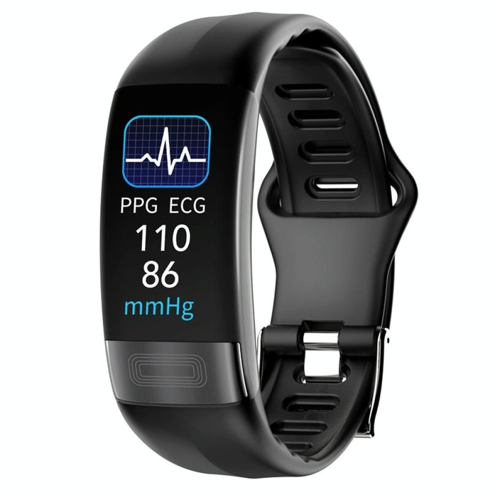 P11 Plus 0.96 inch Screen ECG+HRV Smart Health Bracelet, Support Body Temperature, Dynamic Heart Rate, ECG Monitoring, Blood Oxygen Monitor(Black)
