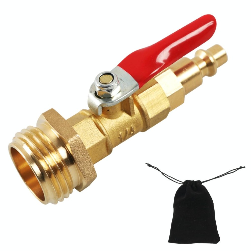 A6861 RV Male 1/4 Drain Fitting Adapter with Storage Bag