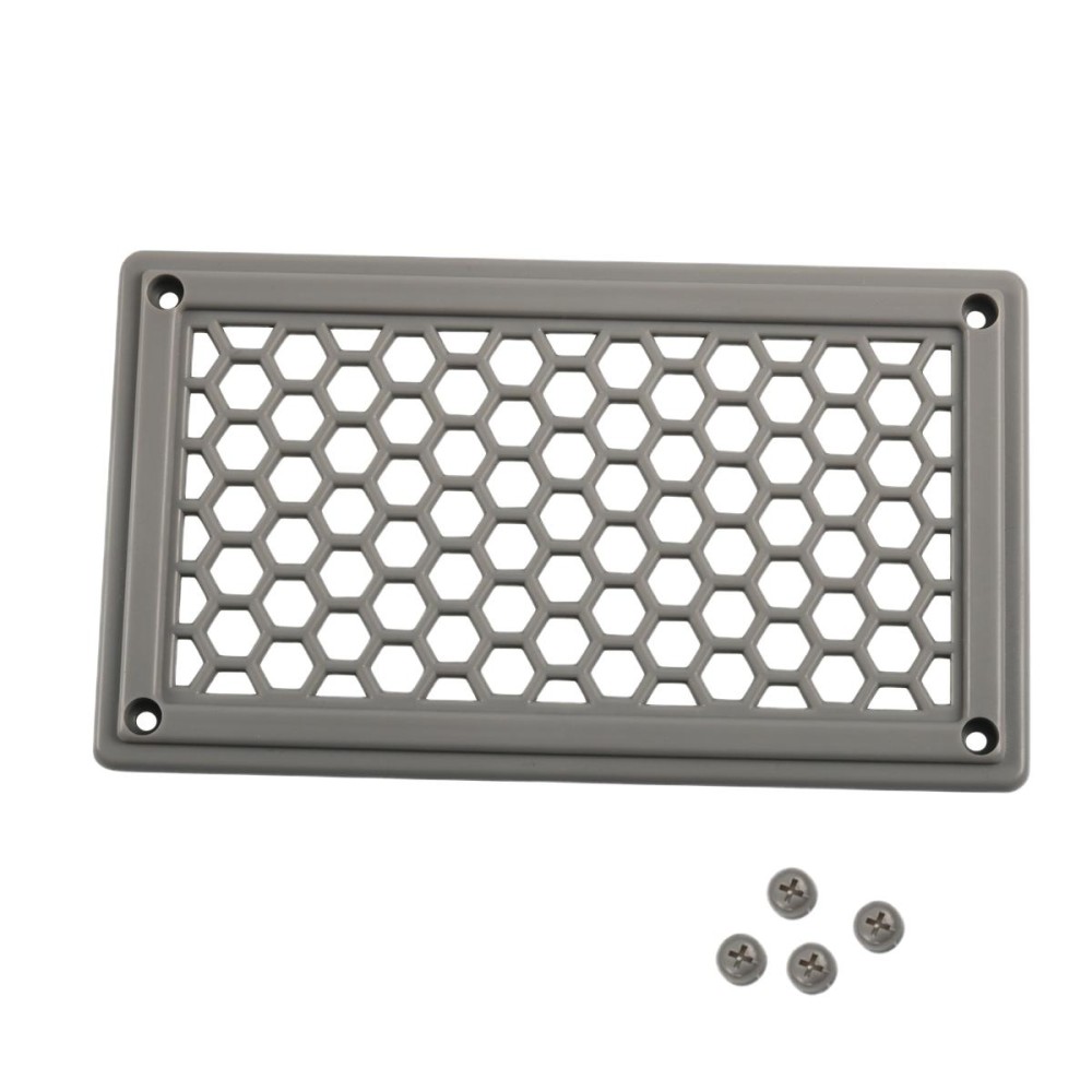 A6790 198x114mm Grey Rectangle Louvered Ventilation Plastic Venting Panel Cover