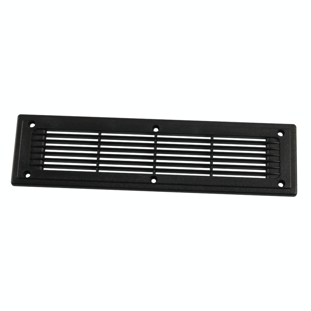 A6792 300x80mm Black Straight Louvered Ventilation Plastic Venting Panel Cover