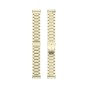 For Fitbit Versa 4/Sense 2/Versa 3/Sense 3 Beads Stainless Steel Watch Band(Official Gold)