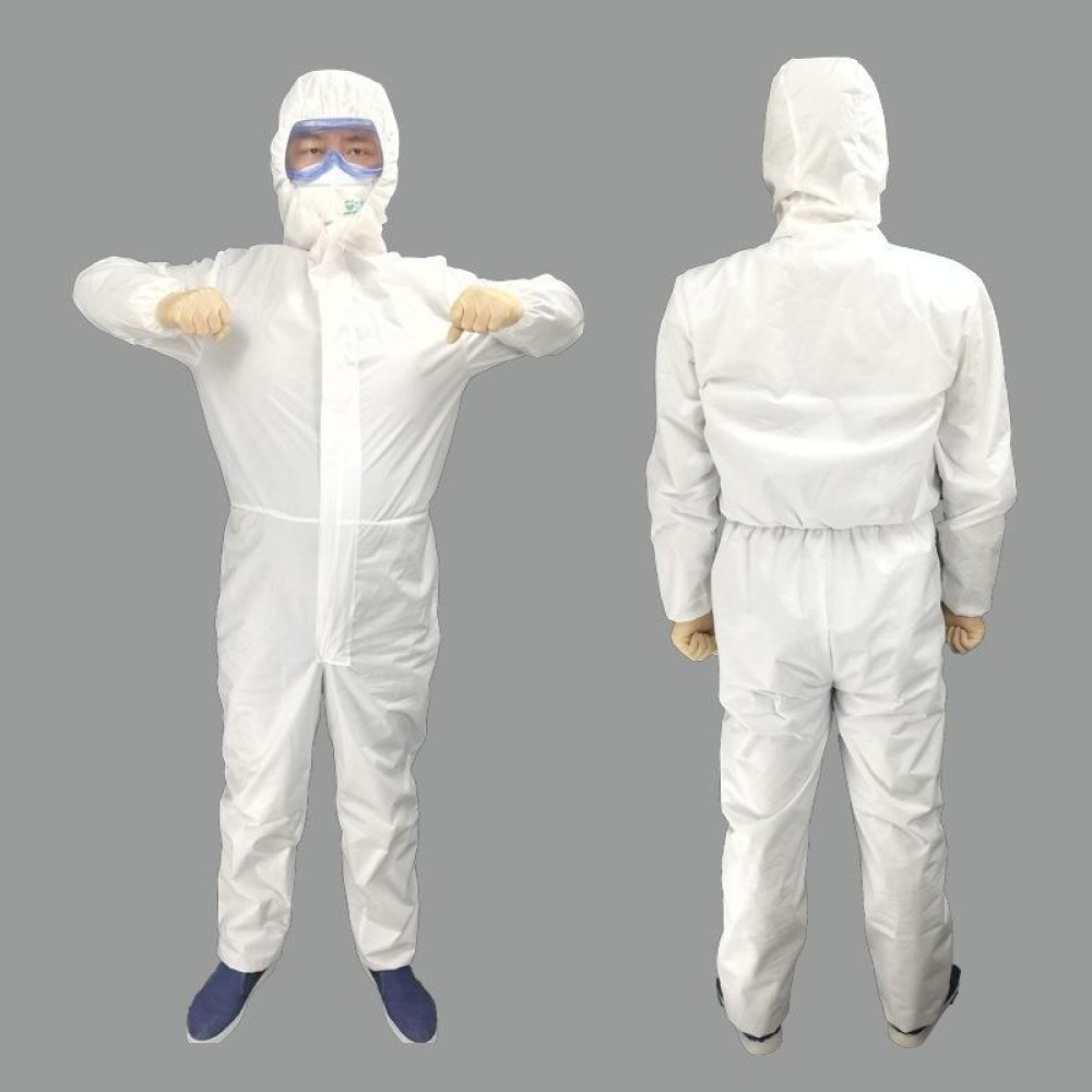 Waterproof Disposable SF Non-woven Breathable Film Siamese Isolation Suit Safely Clothes, Size:185cm / XXXL