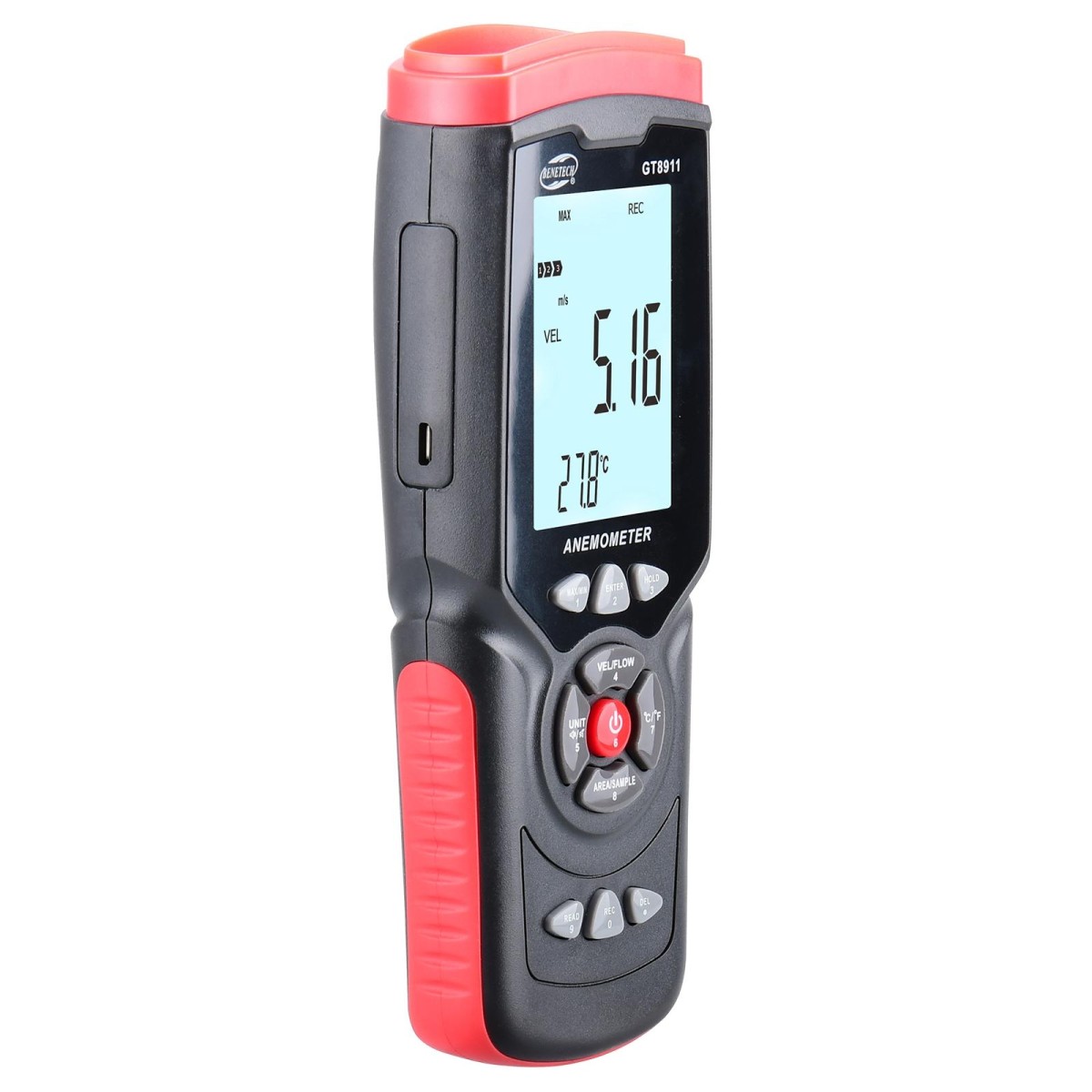 BENETECH GT8911 Handheld Digital LCD Hot Wire Anemometer
