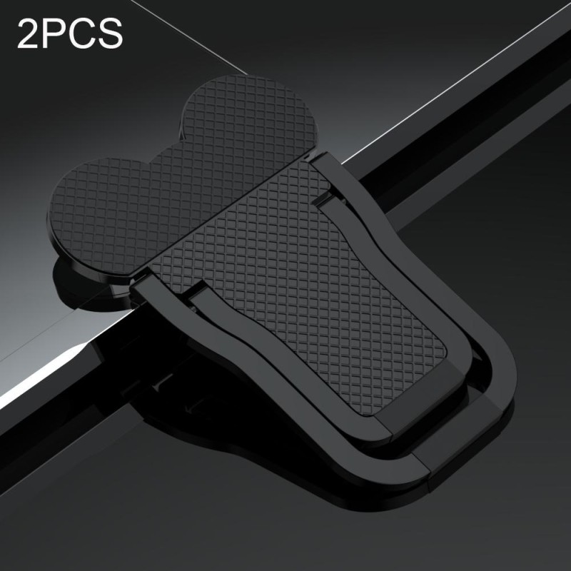 2 PCS Metal Foldable Laptop Stand Bracket(Black)