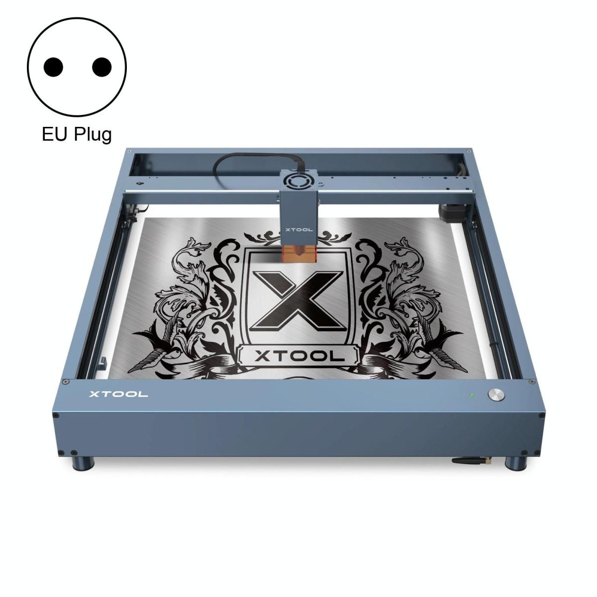 XTOOL D1 Pro-10W High Accuracy DIY Laser Engraving & Cutting Machine, Plug Type:EU Plug(Metal Gray)