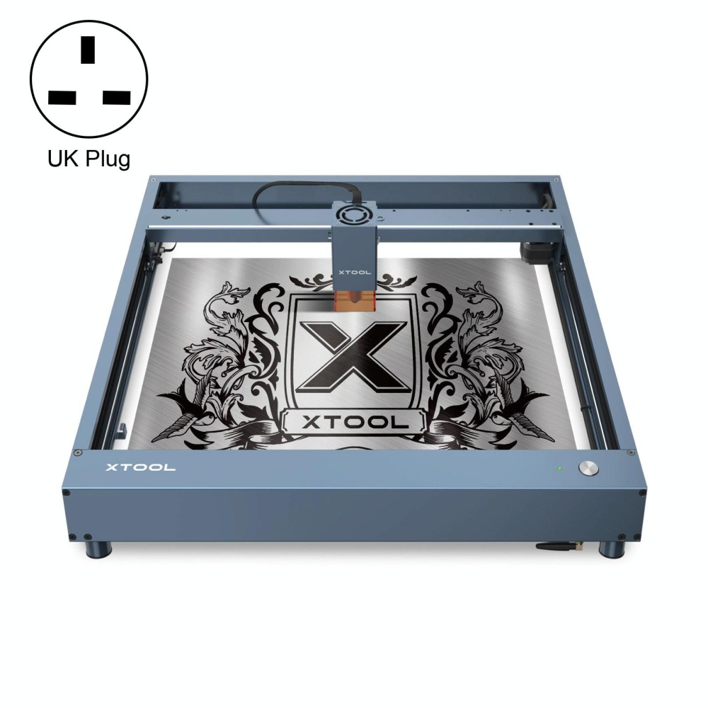 XTOOL D1 Pro-10W High Accuracy DIY Laser Engraving & Cutting Machine, Plug Type:UK Plug(Metal Gray)