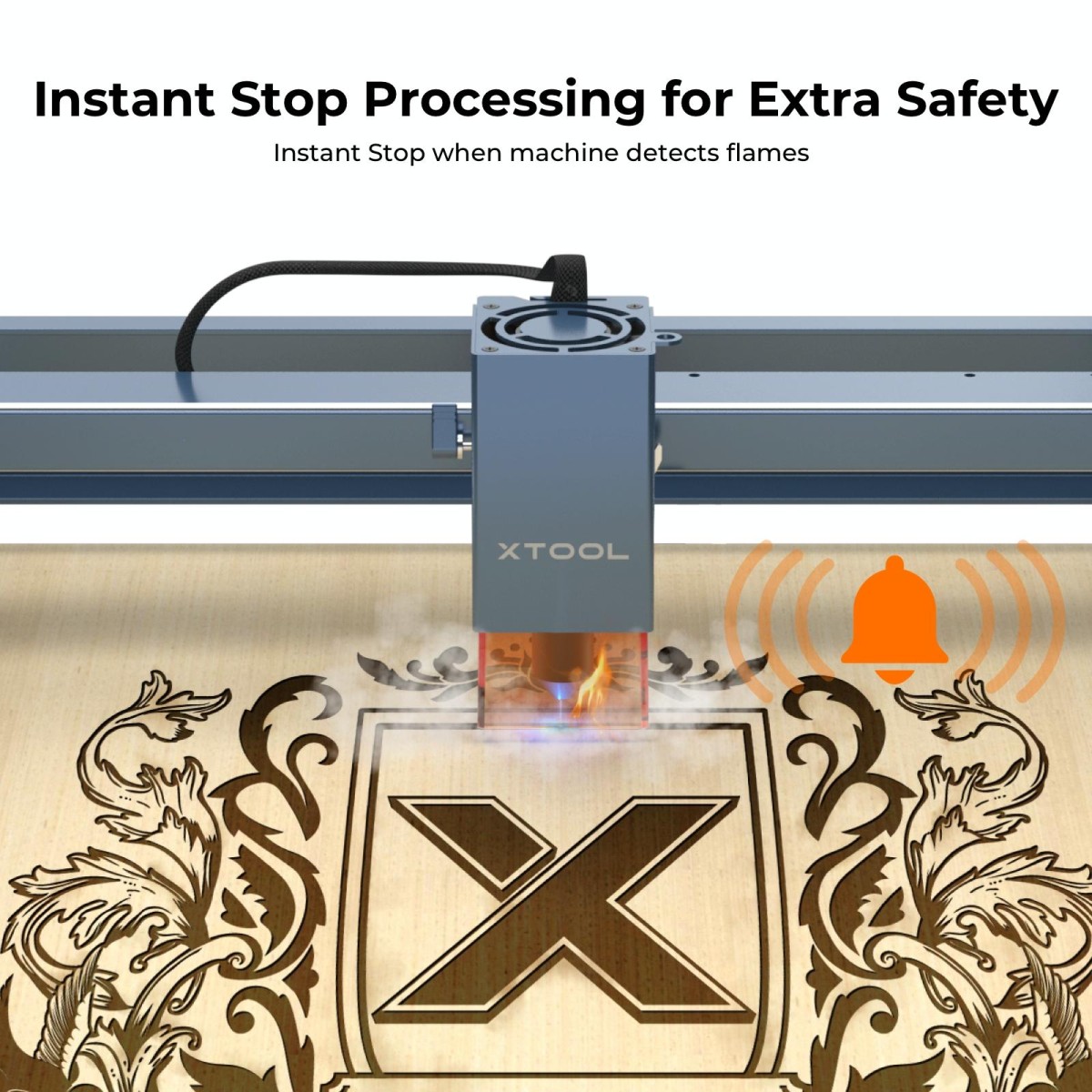 XTOOL D1 Pro-10W High Accuracy DIY Laser Engraving & Cutting Machine, Plug Type:AU Plug(Metal Gray)