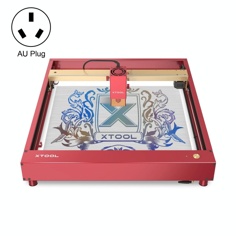 XTOOL D1 Pro-20W High Accuracy DIY Laser Engraving & Cutting Machine, Plug Type:AU Plug(Golden Red)