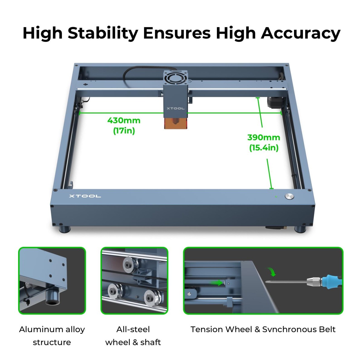 XTOOL D1 Pro-20W High Accuracy DIY Laser Engraving & Cutting Machine, Plug Type:AU Plug(Metal Gray)
