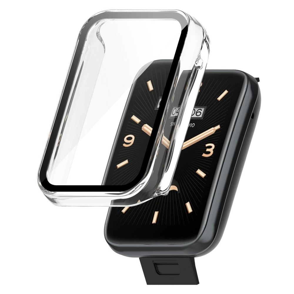 For Xiaomi Mi Band 7 Pro PC+ Toughened Film Fully Enclosed Protective Watch Case(Transparent White)