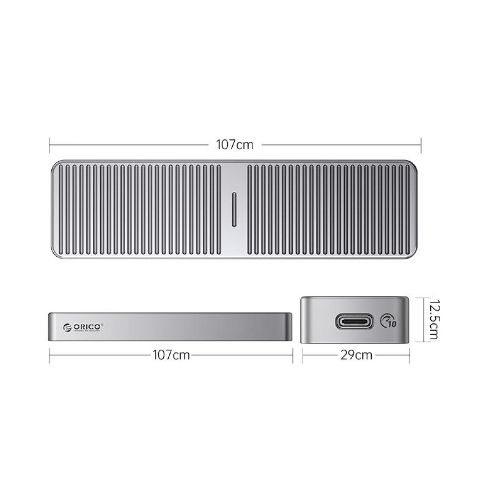 ORICO M222C3-G2-GY USB3.1 Gen2 Type-C 10Gbps M.2 NVMe SSD Enclosure(Grey)