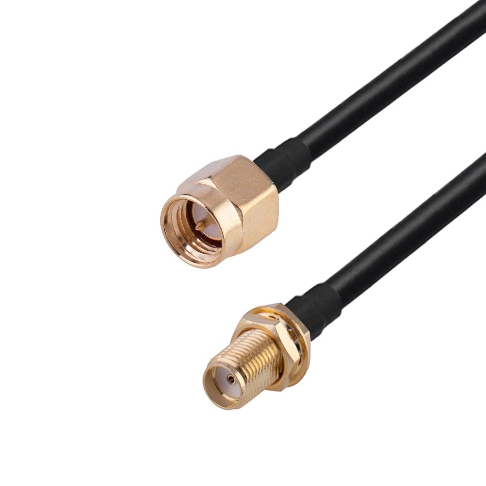SMA Male to RP-SMA Female RG174 RF Coaxial Adapter Cable, Length: 10cm
